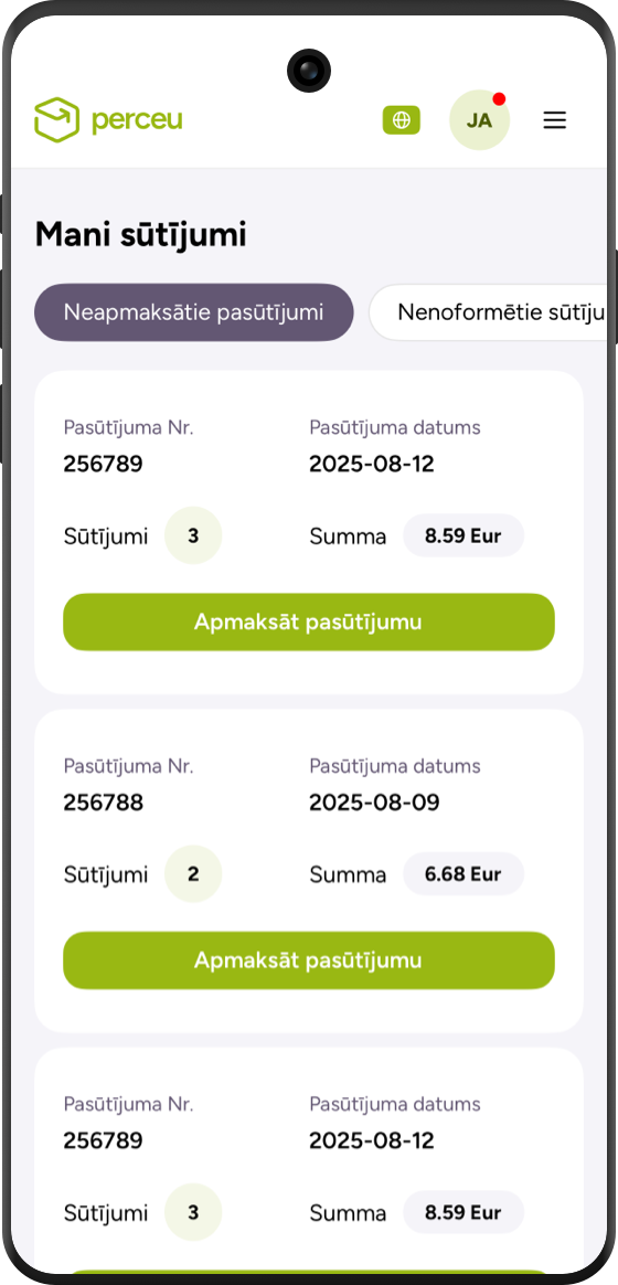 Apmaksa un piegāde